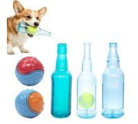 PETCUTE Lot de 5 Jouet pour Chien à Couinement avec Balle de Tennis Intégrée,Jouet interactif à Mâcher pour Chien,Anti-Déstructeur pour Chiots et Chiens de Petite