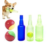 PETCUTE Lot de 5 Jouet pour Chien à Couinement avec Balle de Tennis Intégrée,Jouet interactif à Mâcher pour Chien,Anti-Déstructeur pour Chiots et Chiens de Petite