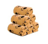 PETCUTE Lot de 6 Couverture en Peluche Ultra-Souple pour Chien,Tapis pour Chats et Chiens Lavable, Couvertures Chaudes pour Animaux de Compagnie,pour Petits et Moyens Chiots et Chatons(100 * 70cm)