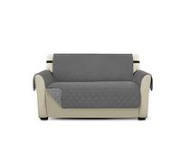 PETCUTE Luxe Matelassé Chaise Housse Canapé Protecteur Canapé Housse pour Animaux de Compagnie Doux Toutes Tailles Gris 2-Place