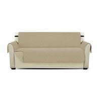 PETCUTE Luxe matelassé Chaise Housse canapé Protecteur canapé Housse pour Animaux de Compagnie Extra Doux Toutes Tailles Beige Trois Places