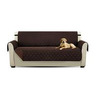 PETCUTE Luxe matelassé Chaise Housse canapé Protecteur canapé Housse pour Animaux de Compagnie Extra Doux Toutes Tailles Marron Trois Places