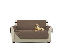 PETCUTE Luxe matelassé Chaise Housse canapé Protecteur canapé Housse pour Animaux de Compagnie Extra Doux Toutes Tailles Marron Deux Places