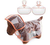 PETCUTE Manteau de Pluie Imperméable pour Chien avec Capuche,Imperméable pour Chien en PVC Transparent,Manteaux imperméables pour Chiens avec Fermeture à Boutons,pour Les Jours de Pluie