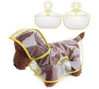 PETCUTE Manteau de Pluie Imperméable pour Chien avec Capuche,Imperméable pour Chien en PVC Transparent,Manteaux imperméables pour Chiens avec Fermeture à Boutons,pour Les Jours de Pluie