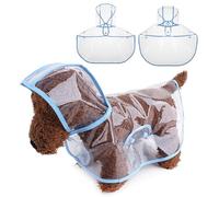PETCUTE Manteau de Pluie Imperméable pour Chien avec Capuche,Imperméable pour Chien en PVC Transparent,Manteaux imperméables pour Chiens avec Fermeture à Boutons,pour Les Jours de Pluie