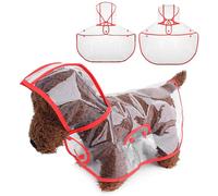 PETCUTE Manteau de Pluie Imperméable pour Chien avec Capuche,Imperméable pour Chien en PVC Transparent,Manteaux imperméables pour Chiens avec Fermeture à Boutons,pour Les Jours de Pluie