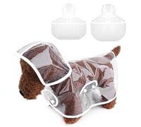PETCUTE Manteau de Pluie Imperméable pour Chien avec Capuche,Imperméable pour Chien en PVC Transparent,Manteaux imperméables pour Chiens avec Fermeture à Boutons,pour Les Jours de Pluie