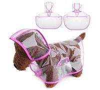 PETCUTE Manteau de Pluie Imperméable pour Chien avec Capuche,Imperméable pour Chien en PVC Transparent,Manteaux imperméables pour Chiens avec Fermeture à Boutons,pour Les Jours de Pluie