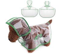 PETCUTE Manteau de Pluie Imperméable pour Chien avec Capuche,Imperméable pour Chien en PVC Transparent,Manteaux imperméables pour Chiens avec Fermeture à Boutons,pour Les Jours de Pluie