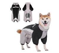 PETCUTE Manteau d'hiver Imperméable pour Chien à 4 Pattes,Coupe-Vent, Réglable,Vestes d'hiver pour Chiens avec Harnais,Réfléchissant Veste Chaude pour Chien avec Doublure en Polaire Douce,S