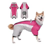 PETCUTE Manteau d'hiver Imperméable pour Chien à 4 Pattes,Coupe-Vent, Réglable,Vestes d'hiver pour Chiens avec Harnais,Réfléchissant Veste Chaude pour Chien avec Doublure en Polaire Douce,XL