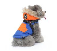 PETCUTE Manteau d'Hiver Imperméable pour Chien Avec Capuche et Harnais, Coupe-Vent pour Petit Moyen Grands Chiens, Vêtements Chauds Avec Doublure en Polaire et D-Ring