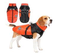 PETCUTE Manteau d'hiver Imperméable pour Chien avec Harnais Réglable Intégré, Réfléchissant,Lavable,Veste d'hiver pour Chien,Vetement pour Chiens,pour Chiot, Chiens de Petite et Moyenne Taille,L
