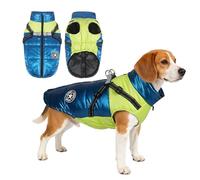 PETCUTE Manteau d'hiver Imperméable pour Chien avec Harnais Réglable Intégré, Réfléchissant,Lavable,Veste d'hiver pour Chien,Vetement pour Chiens,pour Chiot, Chiens de Petite et Moyenne Taille,2XL