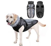 PETCUTE Manteau d'hiver Imperméable pour Chiens avec Harnais, Veste de Chien avec Conception de Bandes Réfléchissantes,Anneau en D Durable,Lavables Manteau Chien Hiver Chaud,6XL