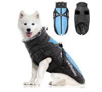 PETCUTE Manteau d'hiver Imperméable pour Chiens avec Harnais, Veste de Chien avec Conception de Bandes Réfléchissantes,Anneau en D Durable,Lavables Manteau Chien Hiver Chaud,2XL
