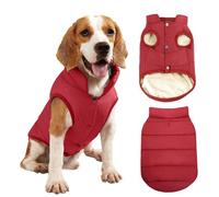 PETCUTE Manteau d'Hiver pour Chien Imperméable avec Trou pour Harnais, Gilet et Veste pour Animaux de Compagnie, Vêtement pour l'Hiver pour Petits Animaux