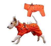PETCUTE Manteau Pluie Chien, Imperméable avec Bande Réfléchissante, Manteaux Imperméables pour Chiens avec Fermeture à Boutons,pour Les Jours De Pluie (Orange, 6XL)
