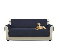 PETCUTE Matelassé Chaise Housse Canapé Protecteur Canapé Housse pour Animaux de Compagnie Doux Toutes Tailles Bleu Profond Trois Places