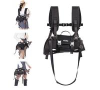 PETCUTE Multifonctions Sac à Dos pour Chien,Harnais de Levage pour Chiens,Sac de Transport Horizontal pour Chien avec Bandoulière Amovible,pour Voyage, Randonnée, Vélo, Urgence,Sport,Extérieur,S