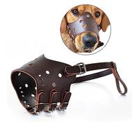 PETCUTE Muselière pour Chien en Cuir Muselière Anti-aboiement museau de Chien pour Les Chiens Grands Petite Moyenne