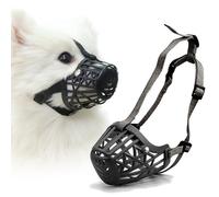 PETCUTE Muselière pour Chien,Muselière Durable pour Chiens de Grande Taille Grande avec Sangles Réglables,Respirant,Protège-Dents pour empêcher Les morsures et Les aboiements,Noir,S