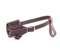PETCUTE Muselière pour Chiens Anti aboiement museliere pour Petit Grand Chien Réglable museliere pour Chien en Cuir