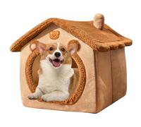 PETCUTE Niche Animaux de Compagnie Interieur,Lavable Lit De Grotte pour Chat,Panier Doux Chaud pour Chat Chien avec Fond Antidérapant,Maison Pliable pour Animal de Compagnie avec Lavable Oreiller