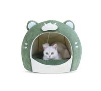 PETCUTE Niche pour Chat,Douce et Confortable,Lit pour Chien Chat avec Coussin Amovible et Lavable,Semi Fermé Maison pour Chat avec Fond Antidérapant,Niche pour Animaux de Compagnie