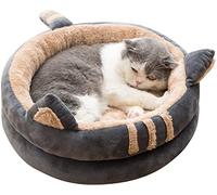 PETCUTE Niche pour chat - Lavable - Panier pour chat et chien - Lit d'hiver pour animaux de compagnie - Pour chats, chatons, chiots - Coussin confortable avec dessous antidérapant