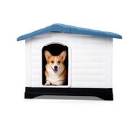 PETCUTE Niche pour Chiens Résistante aux Intempéries,Abri pour Chien pour Extérieur et Intérieur,Imperméable,Ventilé,Côté Ouvrant,Fond Drainant,Base Isolante,Maison Chien Extérieur,Jardin,Terrasse