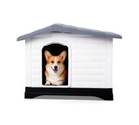 PETCUTE Niche pour Chiens Résistante aux Intempéries,Abri pour Chien pour Extérieur et Intérieur,Imperméable,Ventilé,Côté Ouvrant,Fond Drainant,Base Isolante,Maison Chien Extérieur,Jardin,Terrasse