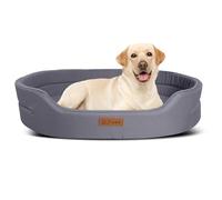 PETCUTE Panier Chien Grande Taille,Lit Chien Orthopédique, Tapis Matelas Chien avec Fond Antidérapant,Lavable en Machine,Lit pour Animal de Compagnie avec Coussin Amovible et Réversible