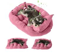 PETCUTE Panier pour Chien Durable et Confortable,Lavable Lit pour Animaux,Lavable en Machine,Respirant Lit pour Chien,Coussin de lit pour Chat,Trois Formes,Convient aux Petits Chiens et Chats