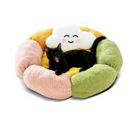 PETCUTE Panier pour Chien, Lits Moelleux en Peluche pour Animaux de Compagnie, Lit Grotte Auto-Chauffant pour Chat, Nid Lavable pour Chat avec Fond Antidérapant, pour Chiots/Chatons/Lapins,L