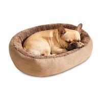 PETCUTE Panier pour Chiens de Petite, Moyenne et Grande Taille, Lit Confortable et Doux pour Animal de Compagnie avec Fond Antidérapant,Coussin Chiens Anti Stress Lavable,Gris,L