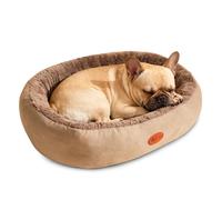 PETCUTE Panier pour Chiens de Petite, Moyenne et Grande Taille, Lit Confortable et Doux pour Animal de Compagnie avec Fond Antidérapant,Coussin Chiens Anti Stress Lavable,Gris,M