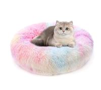 PETCUTE Paniers pour Chiens Petits Moyens Lit de Chat Peluche Rond Confortable Panier Doux Lavable pour Animal de Compagnie