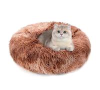 PETCUTE Paniers pour Chiens Petits Moyens Lit de Chat Peluche Rond Confortable Panier Doux Lavable pour Animal de Compagnie