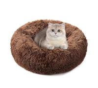PETCUTE Paniers pour Chiens Petits Moyens Lit de Chat Peluche Rond Confortable Panier Doux Lavable pour Animal de Compagnie