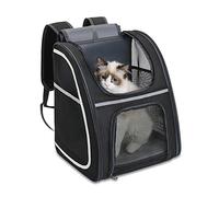 PETCUTE Petit Sac à Dos pour Chien,Sac de Transport pour Chats Respirant et Pliable avec Harnais Intérieur,Sac à Dos Chat avec Tapis Amovible,pour Camping Randonnées