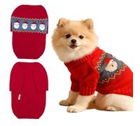 PETCUTE Pull de Noël pour Chien, Déguisements de Noël Chien et Chat,Costume Noel Chat,Pull Classique de Couleur de Noel pour Chats, Chiens de Petite et Moyenne Taille,XL