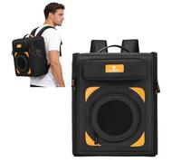 PETCUTE Sac à Dos Chat 7kg,Sac à Dos de Transport pour Chien avec Matelas Amovible,Sangle de Sécurité Interne,Respirant et Pliable Sacs de Transport pour Petits Chiens,pour Voyage Camping,Noir