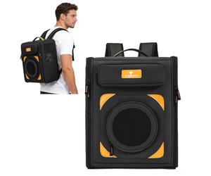 PETCUTE Sac à Dos Chat 7kg,Sac à Dos de Transport pour Chien avec Matelas Amovible,Sangle de Sécurité Interne,Respirant et Pliable Sacs de Transport pour Petits Chiens,pour Voyage Camping,Noir
