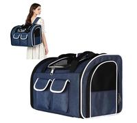 PETCUTE Sac à Dos Chat Chien,Sac Transport Chat Pliable avec Matelas Amovible,Respirant Sac à Dos de Transport Chat avec Sacs de Rangement,Sac de Transport pour Chien Moins de 10kg pour Voyage