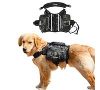 PETCUTE Sac à Dos de Randonnée pour Chien,Réfléchissant Sac à Dos pour Chiens avec Confortable Poignée, Sacoche de Selle pour Chien avec Poches Latérales pour Petits, Moyens et Grands Chiens
