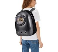 PETCUTE Sac à Dos de Transport pour Chat, Respirant et Imperméable Bulle Sac à Dos pour Animal de Compagnie,Sac à Dos Chat Chien avec Sac de Rangement pour Bouteille d'eau,Bandoulière Réglable