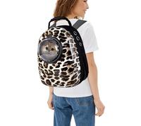 PETCUTE Sac à Dos de Transport pour Chat, Respirant et Imperméable Bulle Sac à Dos pour Animal de Compagnie,Sac à Dos Chat Chien avec Sac de Rangement pour Bouteille d'eau,Bandoulière Réglable