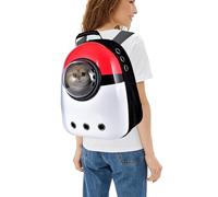 PETCUTE Sac à Dos de Transport pour Chat, Respirant et Imperméable Bulle Sac à Dos pour Animal de Compagnie,Sac à Dos Chat Chien avec Sac de Rangement pour Bouteille d'eau,Bandoulière Réglable